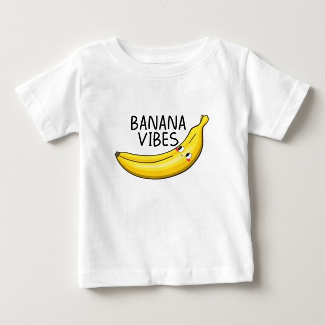 Camiseta Para Bebê Vibrações de Banana (Frente)
