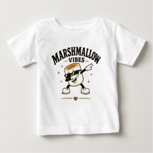 Camiseta Para Bebê Vibrações de marshmallow