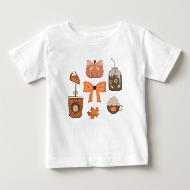 Camiseta Para Bebê Vibrações de Outono (Frente)