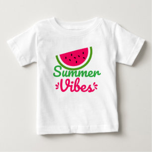 Camiseta Para Bebê Vibrações de Verão