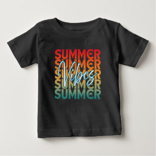 CAMISETA PARA BEBÊ VIBRAÇÕES DE VERÃO FÉRIAS FAMILIARES NA PRAIA