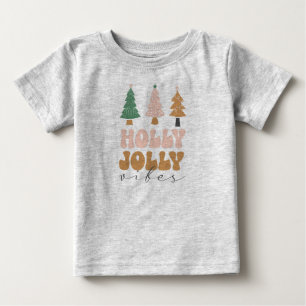 Camiseta Para Bebê Vibrações Holly Jolly