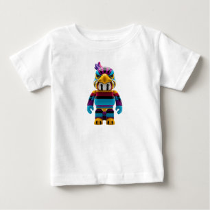 Camiseta Para Bebê Vibrante Figura de Águia de Designer com Padrões P