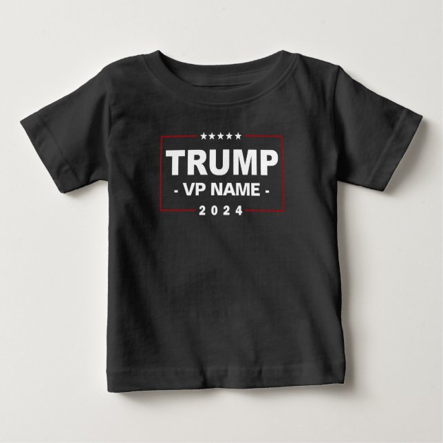 Camiseta Para Bebê Vice-presidente da Trump Personalizada 2024 (Frente)