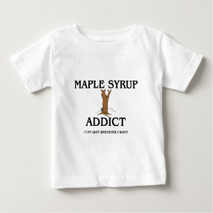 Camiseta Para Bebê Viciado do xarope de bordo