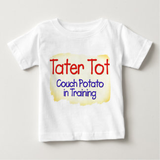 Camiseta Para Bebê Viciado em televisão do pequeno de Tater no