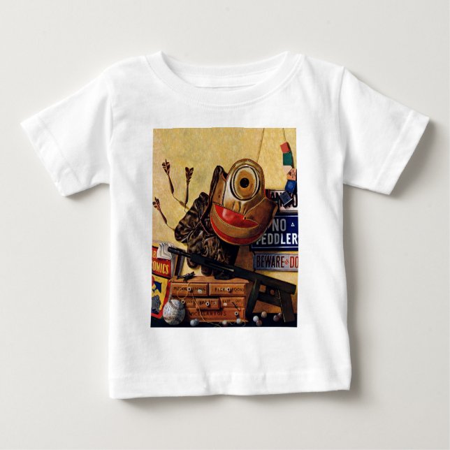 Camiseta Para Bebê Vida Contínua dos Brinquedos para Meninos (Frente)
