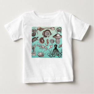 Camiseta Para Bebê Vida marinha