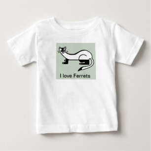 Camiseta Para Bebê Vida selvagem - adoro FERRETS - Animais ameaçados