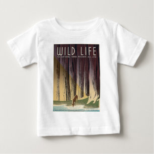 Camiseta Para Bebê Vida Selvagem - Os Parques Nacionais preservam tod