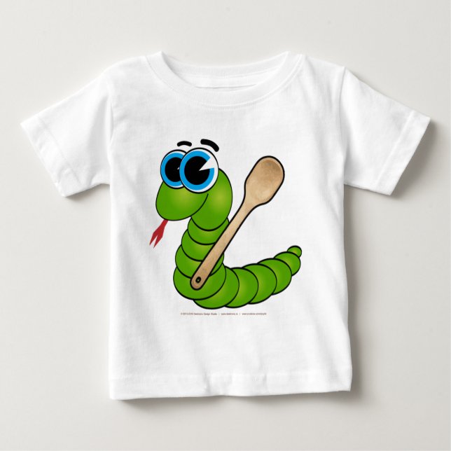 Camiseta Para Bebê Vídeo do Ide Zmija - cobra de funcionamento (Frente)