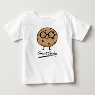 Camiseta Para Bebê Vidros espertos dos biscoitos dos pedaços de