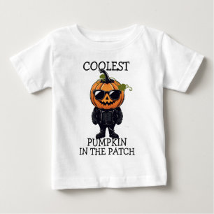Camiseta Para Bebê Vidros Pretos Abóbora Bestida Teia do Dia das Brux