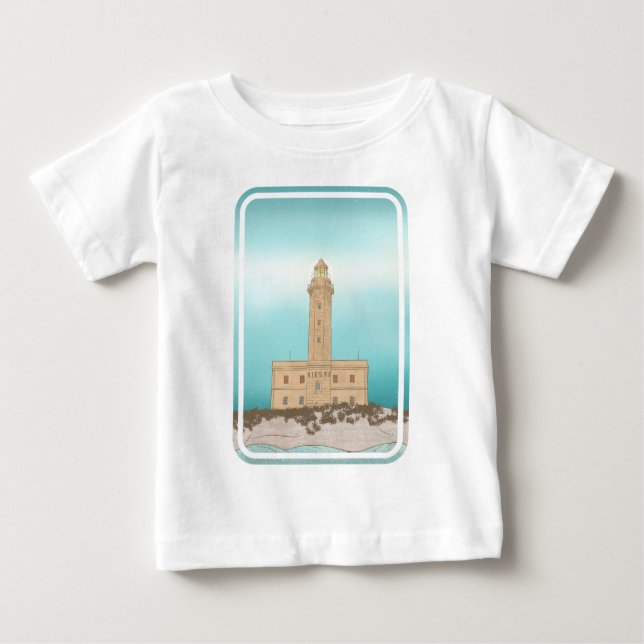 Camiseta Para Bebê Vieste Lighthouse Itália (Frente)