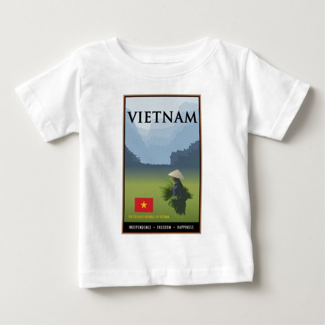 Camiseta Para Bebê Vietnã (Frente)