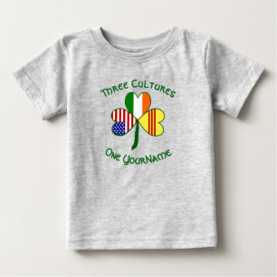 Camiseta Para Bebê Vietnã do Sul Irlanda EUA Bandeira do Trevo Pessoa
