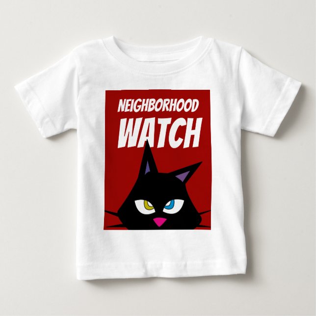 Camiseta Para Bebê Vigilância de bairro (Frente)