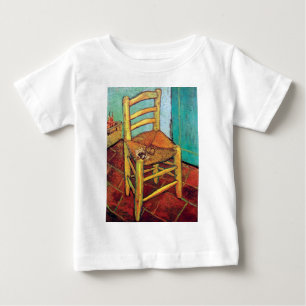 Camiseta Para Bebê Vincent Van Gogh - A Cadeira de Vincent com Cachim