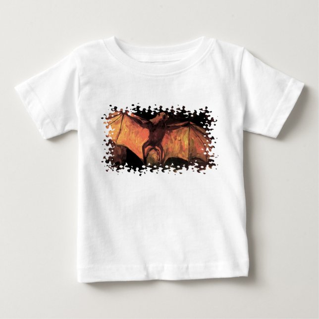 Camiseta Para Bebê Vincent Van Gogh - Raposa Voadora - Belas Artes Ha (Frente)