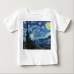 Camiseta Para Bebê Vincent Van Gogh Starry Night Vintage Fine Art<br><div class="desc">Vincent Van Gogh Starry Night Vintage Fine Art Baby T Shirt</div>
