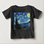 Camiseta Para Bebê Vincent Van Gogh Starry Night Vintage Fine Art<br><div class="desc">Vincent Van Gogh Starry Night Vintage Fine Art Baby T Shirt</div>