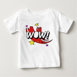 Camiseta Para Bebê Vinheta Comic Wow
