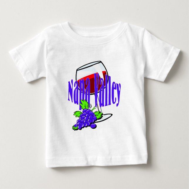 Camiseta Para Bebê Vinho de Napa Valley (Frente)