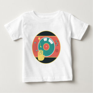 Camiseta Para Bebê Vinil-registro-jogador-mão-risco