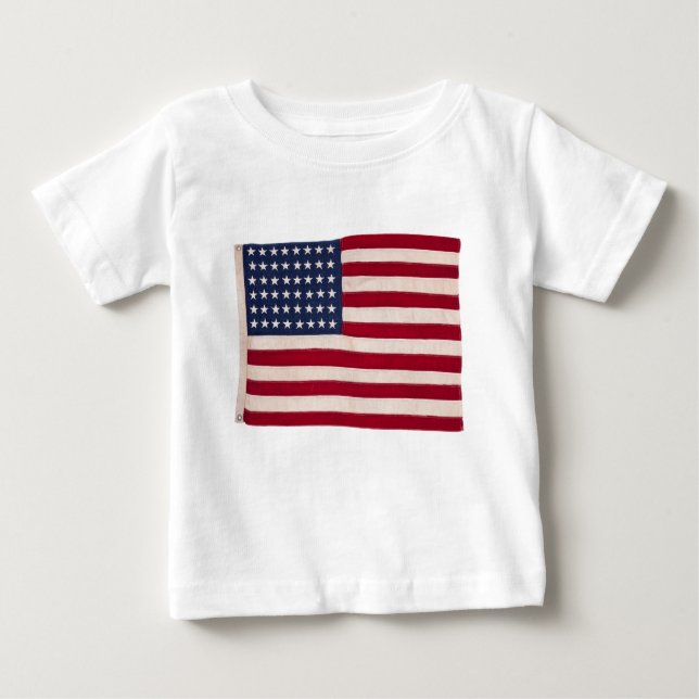 Camiseta Para Bebê Vintage American Flag (Frente)
