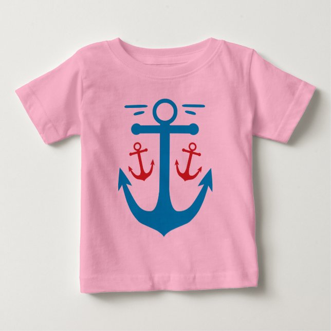 Camiseta Para Bebê Vintage Anchor (Frente)