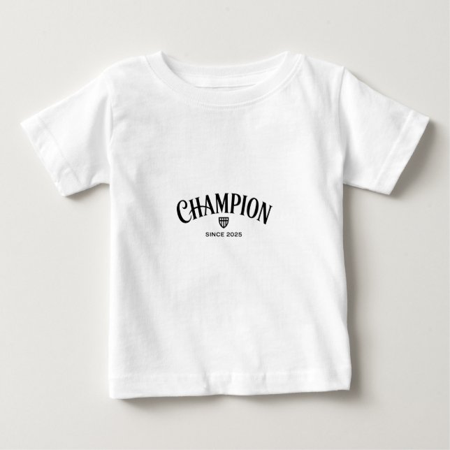 Camiseta Para Bebê Vintage Athletic Champion Design (Frente)