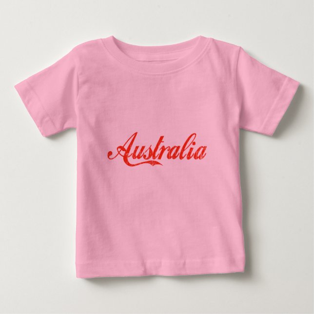 Camiseta Para Bebê Vintage Austrália (Frente)