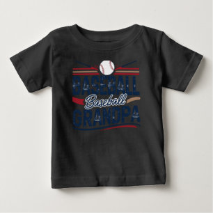 Camiseta Para Bebê Vintage Baseball Grandpa