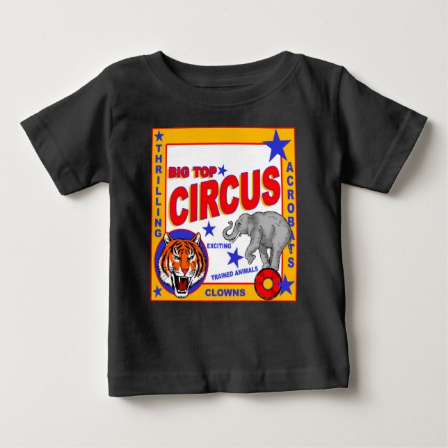 Camiseta Para Bebê Vintage Circus Poster (Frente)