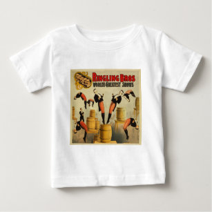 Camiseta Para Bebê Vintage Circus Sideshow Poster