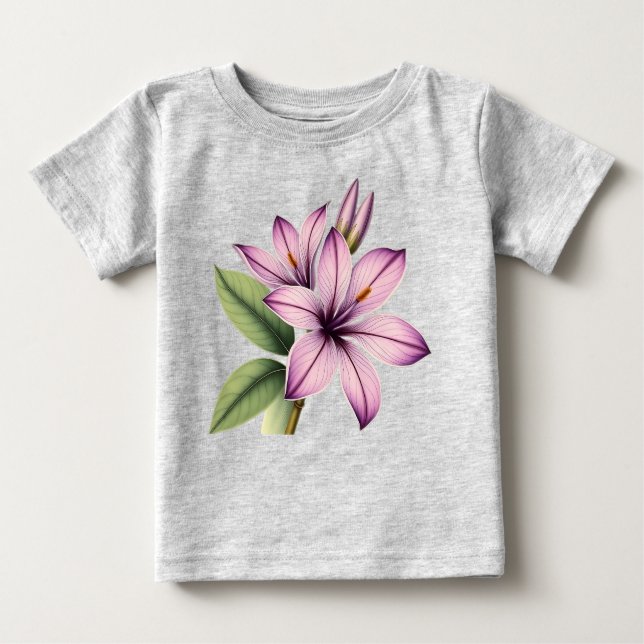 Camiseta Para Bebê Vintage crocus (Frente)