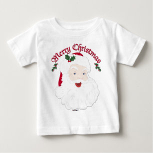 Camiseta Para Bebê Vintage Felry Christmas Papais noeis - script