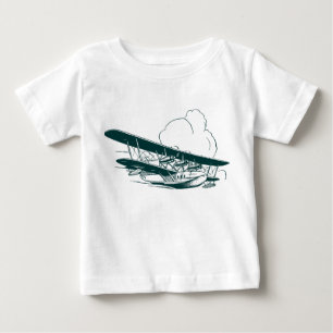 Camiseta Para Bebê Vintage Flying Boat