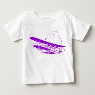 Camiseta Para Bebê Vintage Flying Boat