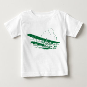 Camiseta Para Bebê Vintage Flying Boat
