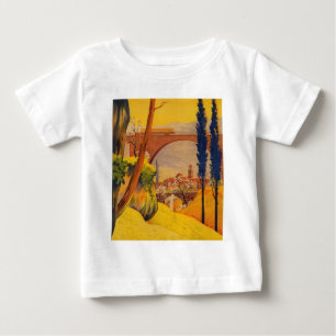 Camiseta Para Bebê Vintage French Railroad Viagem