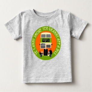 Camiseta Para Bebê Vintage Glasgow ônibus de dois andares Baby T-Shi