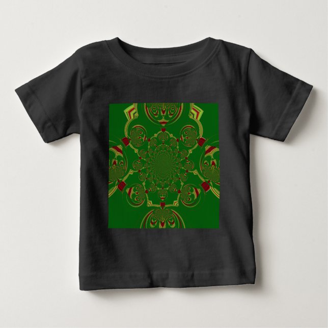 Camiseta Para Bebê Vintage Green (Frente)