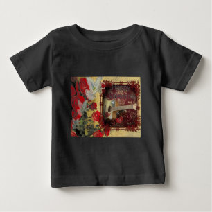 Camiseta Para Bebê Vintage Guitar: Dia dos Namorados da Bela Marrom a