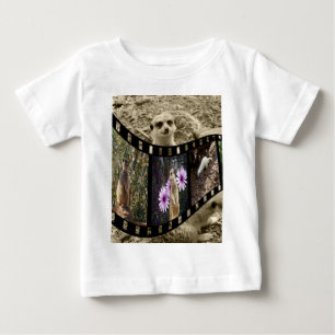 Camiseta Para Bebê Vintage Meerkat Photo Strip,