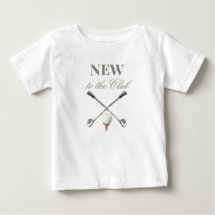 Camiseta Para Bebê Vintage Neutro Novo no Clube Festa de Bebê de Golf