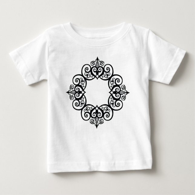 Camiseta Para Bebê Vintage Ornamental Frame (Frente)