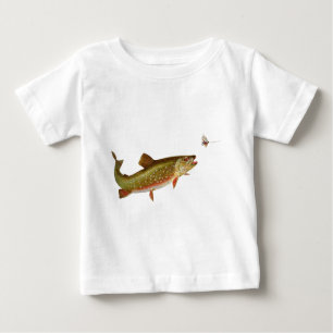 Camiseta Para Bebê Vintage Rainbow Troubleshoot Fly Fisheries