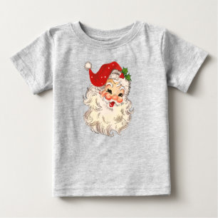 Camiseta Para Bebê Vintage Retro Red Papais noeis Unisex Baby T Shirt