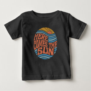 Camiseta Para Bebê Vintage Vem O Bebê Sol